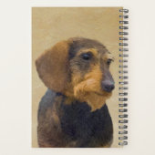 Dachshund (Wirehaire) schilderende oorspronkelijke Planner (Achterkant)