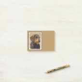 Dachshund (Wirehaire) schilderende oorspronkelijke Post-it® Notes (Op bureau)