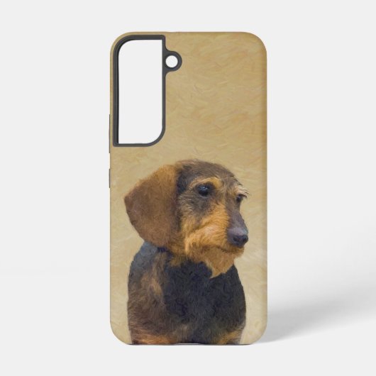Dachshund (Wirehaire) schilderende oorspronkelijke Samsung Galaxy Hoesje (Achterkant)