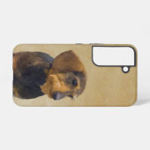 Dachshund (Wirehaire) schilderende oorspronkelijke Samsung Galaxy Hoesje (Achterkant horizontaal)