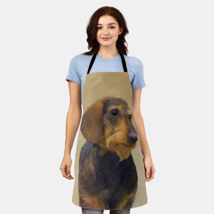 Dachshund (Wirehaire) schilderende oorspronkelijke Schort