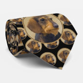 Dachshund (Wirehaire) schilderende oorspronkelijke Stropdas (Opgerold)