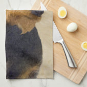 Dachshund (Wirehaire) schilderende oorspronkelijke Theedoek (Quarter Fold)