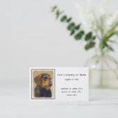 Dachshund (Wirehaire) schilderende oorspronkelijke Visitekaartje (Staand voorkant)