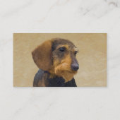 Dachshund (Wirehaire) schilderende oorspronkelijke Visitekaartje (Achterkant)