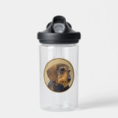 Dachshund (Wirehaire) schilderende oorspronkelijke Waterfles (Voorkant)