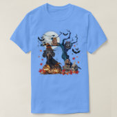 Dachshund Witch on Halloween Tree Spooky Pumpkin N T-shirt (Design voorkant)