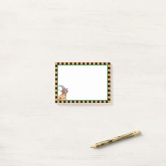 Dachshund Witch Post-it® Notes (Op bureau)