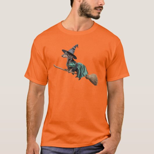 Dachshund Witch T-shirt (Voorkant)