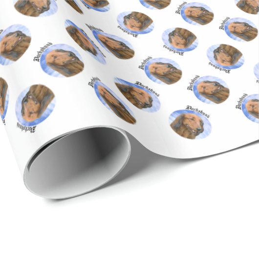 Dachshund Wolken Cadeaupapier (Rol Hoek)