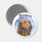 Dachshund Wolken Magneet (Voorkant / Achterkant)