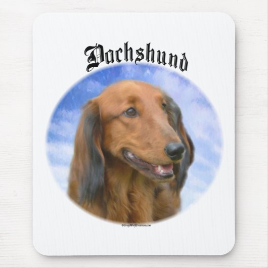 Dachshund Wolken Muismat (Voorkant)