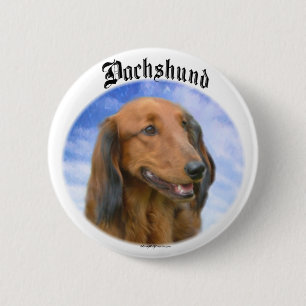 Dachshund Wolken Ronde Button 5,7 Cm