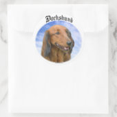 Dachshund Wolken Ronde Sticker (Tas)
