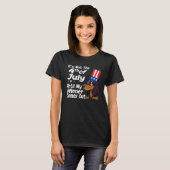 Dachshund  Women 4th July Not Party Until Weiner C T-shirt (Voorkant volledig)