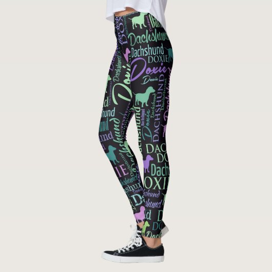 Dachshund Word Art Leggings (Links)