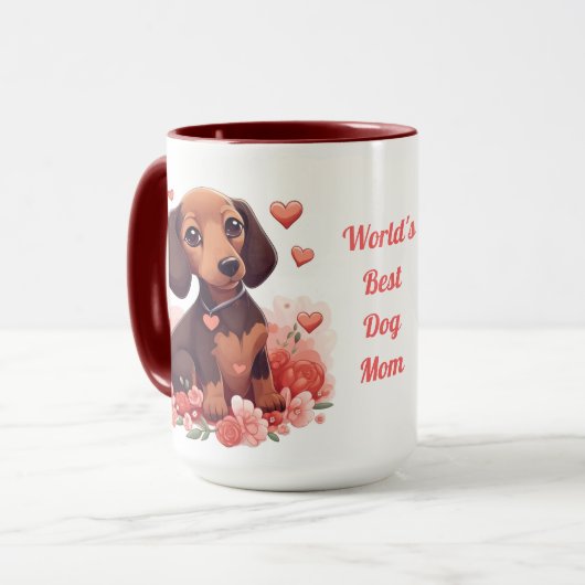 Dachshund World's beste hond mama Mok (Voorkant links)