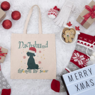 Dachshund Worst Dog Canvas Canvas tas, Doxie Bag Tote Bag