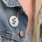 Dachshund Worst Hond Hart Monogram Naam Ronde Button 3,2 Cm