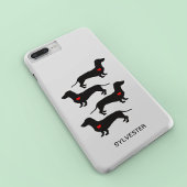 Dachshund Worst Hond Rood Hart Aangepaste Naam Case-Mate iPhone Case