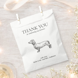 Dachshund Worst Hond Treat Pet Drawing Favor Bag Bedankzakje