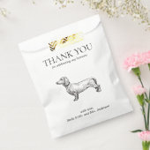 Dachshund Worst Hond Treat Pet Drawing Favor Bag Bedankzakje (Gezegeld)