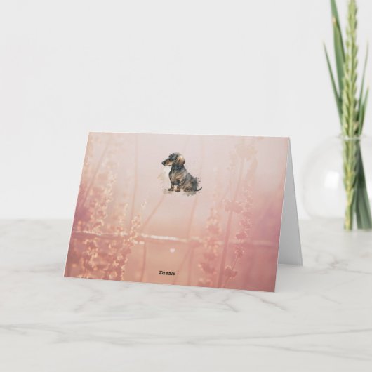 DACHSHUND Worst Hondenkaart met bewerkbare tekst Kaart (Achterkant)