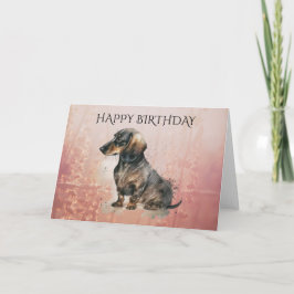 DACHSHUND Worst Hondenkaart met bewerkbare tekst Kaart