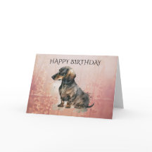 DACHSHUND Worst Hondenkaart met bewerkbare tekst