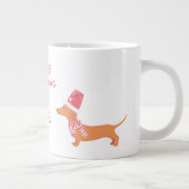 Dachshund worst hondenliefhebber cadeau Kerst Grote Koffiekop (Rechts)