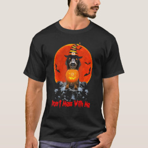 Dachshund-worst met pompoenlamp t-shirt