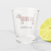 Dachshund Worst Wiener Hond Gepersonaliseerd Shot Glas (Achterkant)