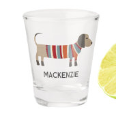 Dachshund Worst Wiener Hond Gepersonaliseerd Shot Glas