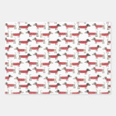 Dachshund Worst Wiener Hondenvakantie Inpakpapier Vel (Voorkant 3)