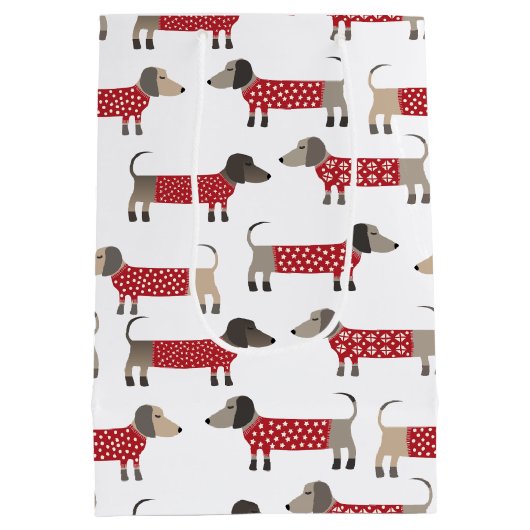 Dachshund Worst Wiener Hondenvakantie Medium Cadeauzakje (Achterkant)