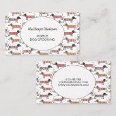 Dachshund-worstdog voor mobiele honden visitekaartje (Voorkant / Achterkant)