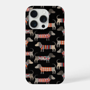 Dachshund Worstelhond Donker iPhone 15 Pro Case