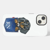 Dachshund worstelhond Monogram Case-Mate Case iPhone Hoesje (Achterkant horizontaal)