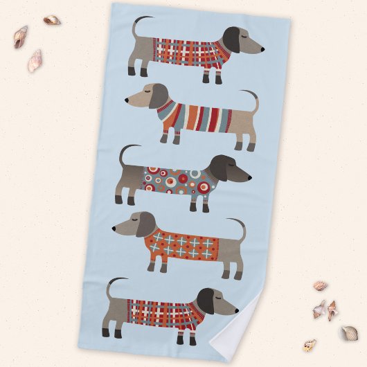 Dachshund worstelhond strandlaken
