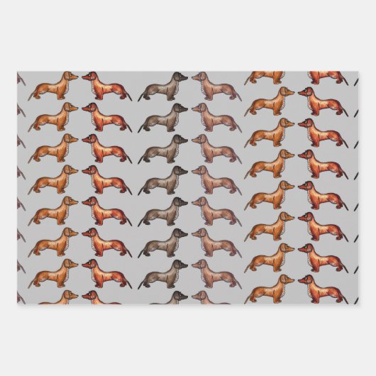Dachshund, worstenhond inpakpapier vel (Voorkant 2)