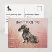 DACHSHUND Worstenhond met bewerkbare tekst Briefkaart (Voorkant / Achterkant)