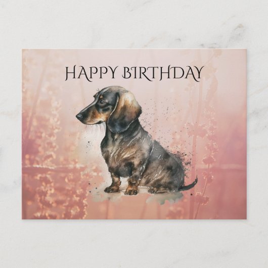 DACHSHUND Worstenhond met bewerkbare tekst Briefkaart (Voorkant)