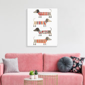 Dachshund worsthond canvas afdruk (Insitu (Woonkamer))