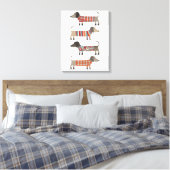Dachshund worsthond canvas afdruk (Insitu (Slaapkamer))