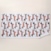 Dachshund worsthond strandlaken (Voorkant)