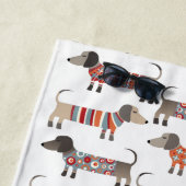 Dachshund worsthond strandlaken (In situ)