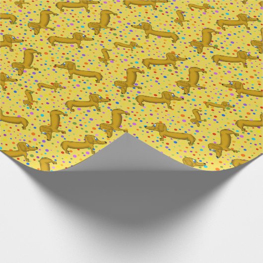 Dachshund Wrapping Paper Cadeaupapier (Hoek)