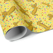 Dachshund Wrapping Paper Cadeaupapier (Rol Hoek)