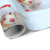 Dachshund Xmas feestelijke pet sneeuw Cadeaupapier (Rol Hoek)
