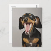 Dachshund Yawning Dachshund Birthday Poster Briefkaart (Voorkant / Achterkant)